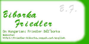 biborka friedler business card